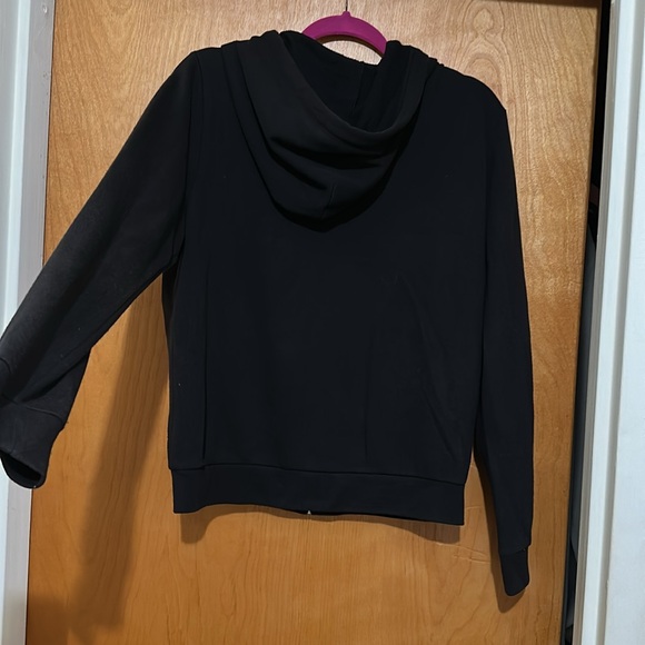 PINK Victoria's Secret Black Hoodie with White Accents - Picture 5 of 6